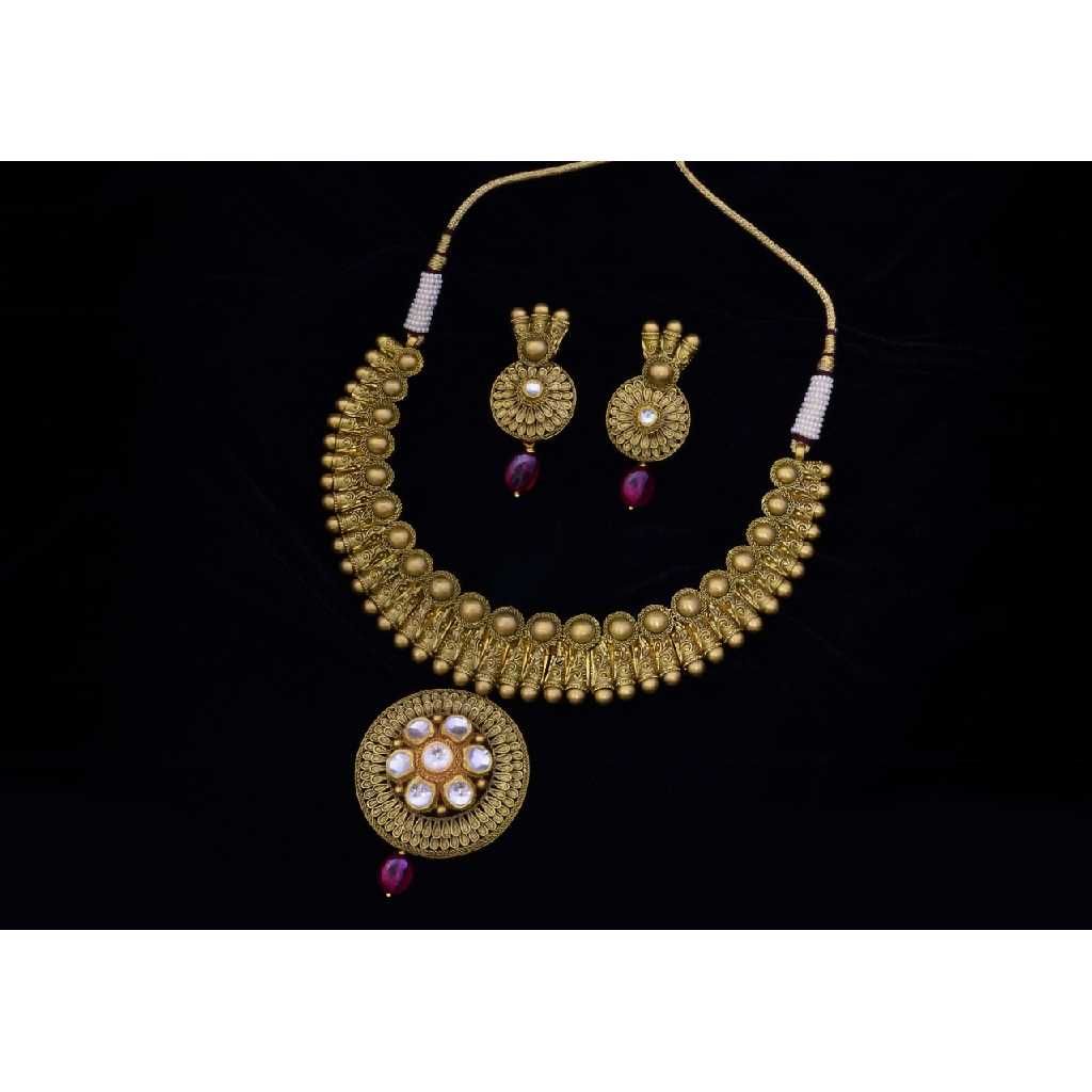 Gold necklace Set For Weeding Gns - 16