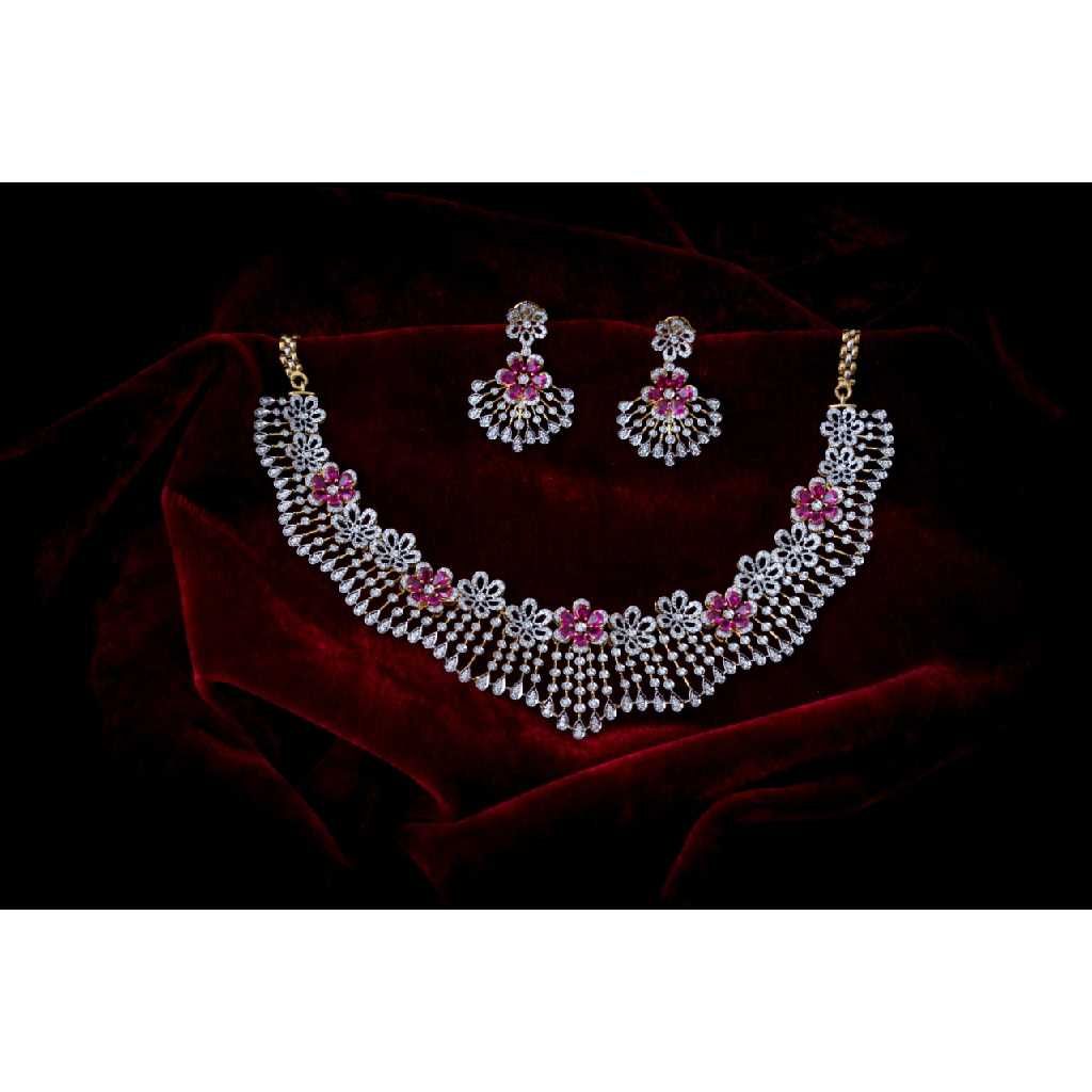 Designer Diamond Necklace Set Dns-6