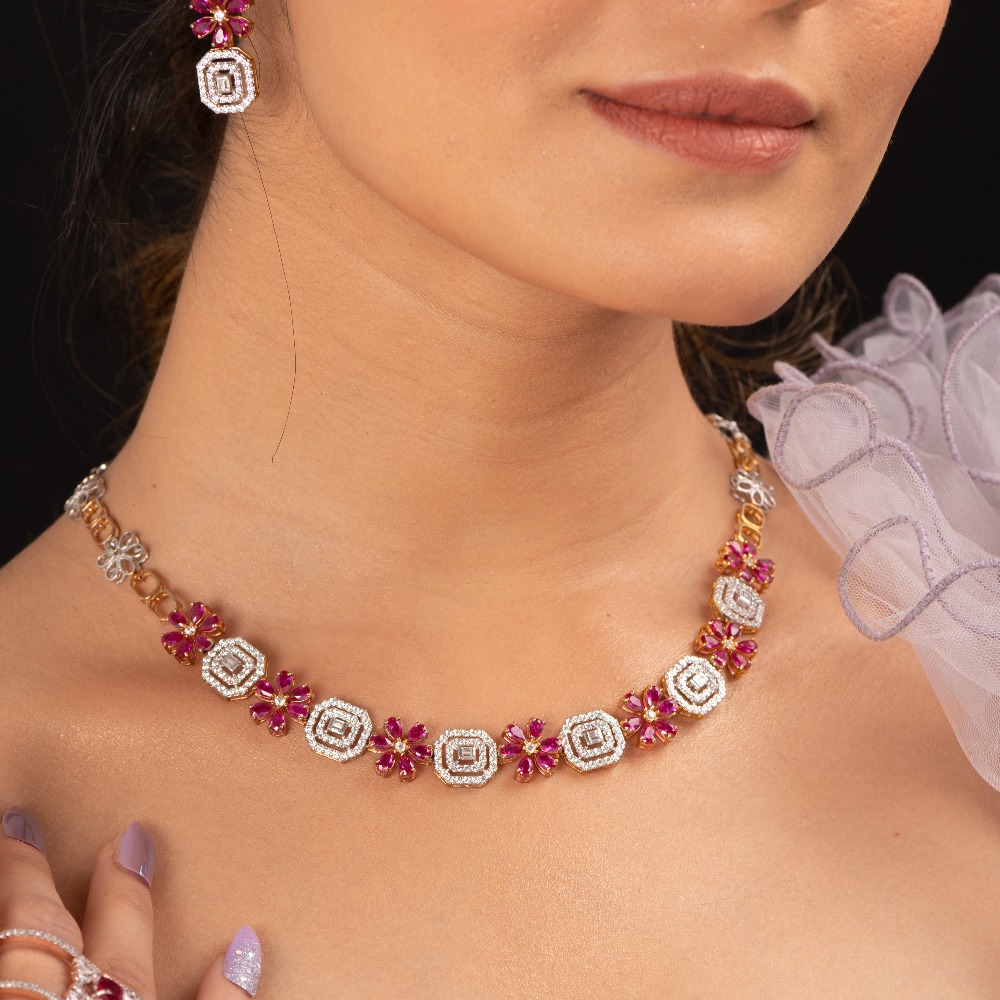 Flower Design Neckline