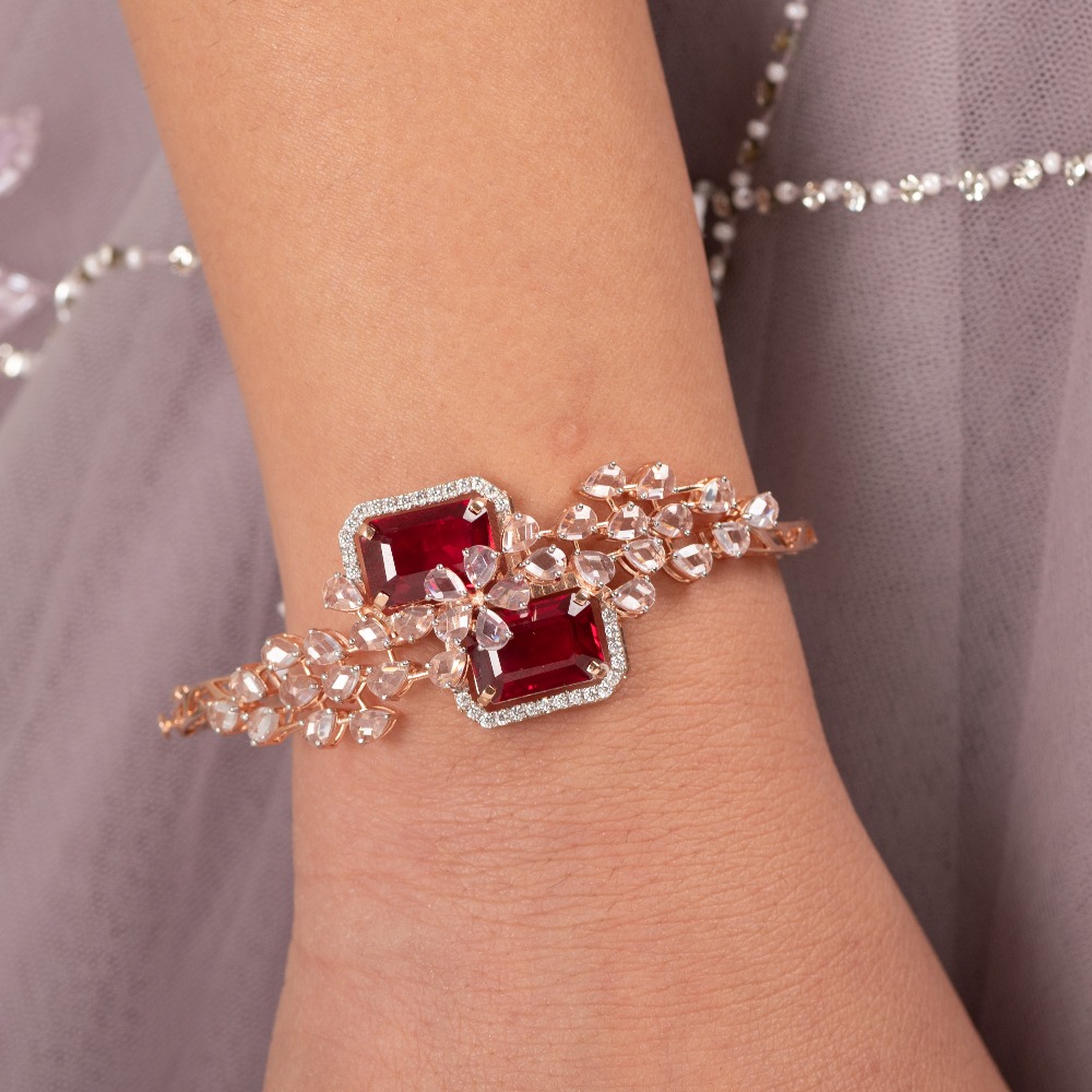 stone leaves bracelet