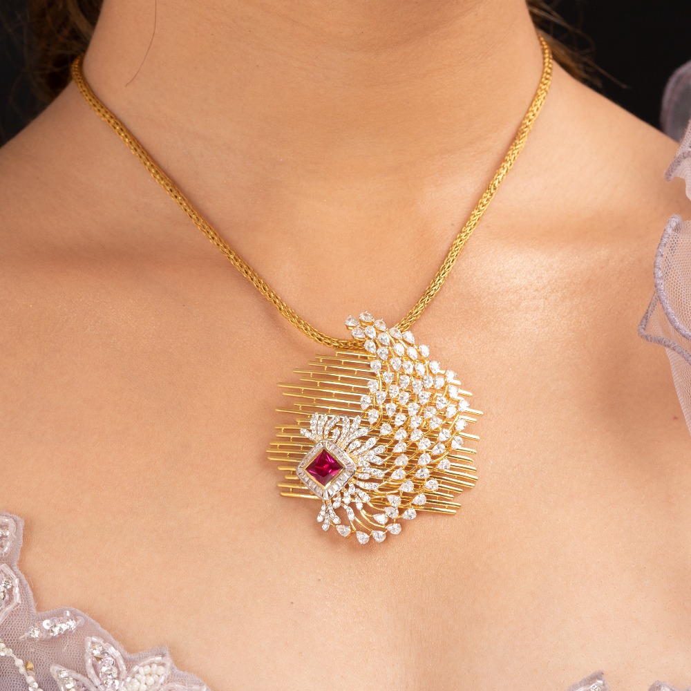 peacock Father pendent chain
