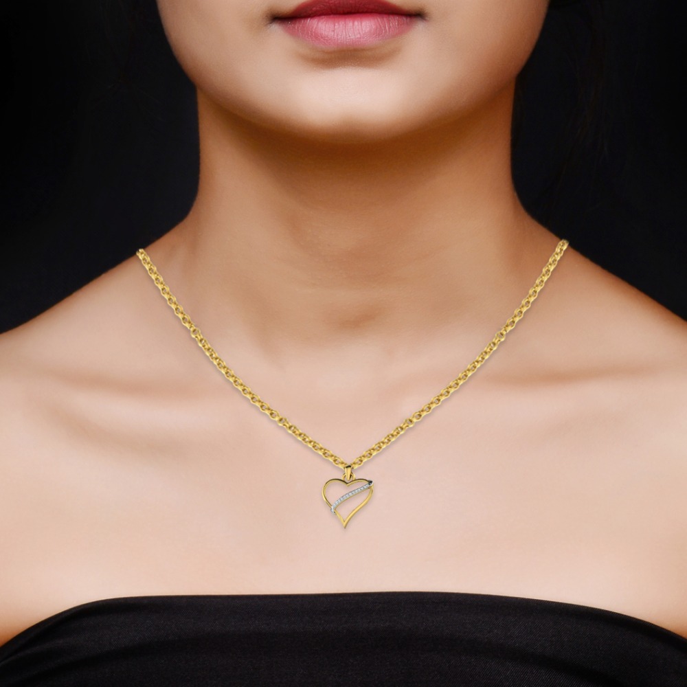 diamond heart pendent - Image 2