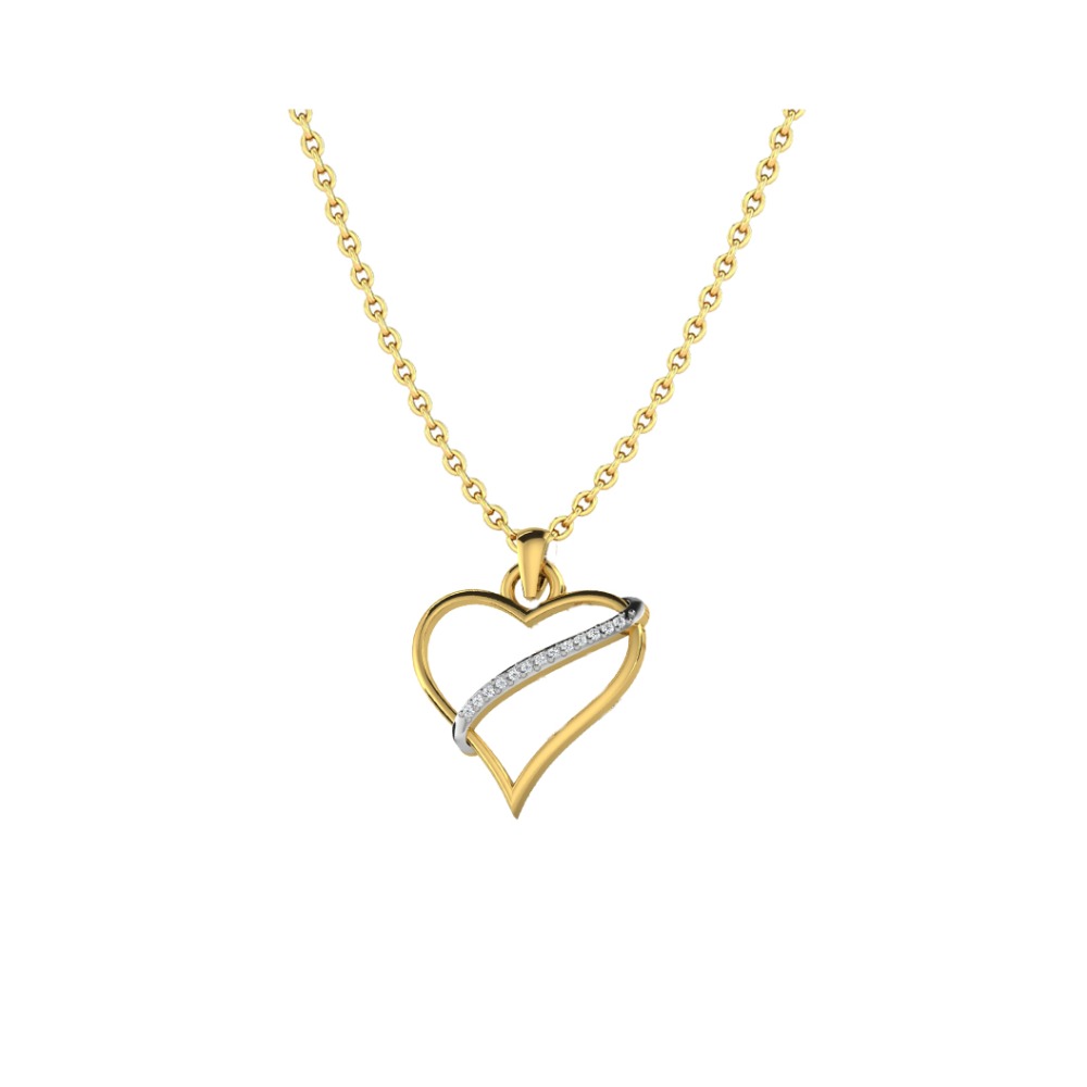 diamond heart pendent