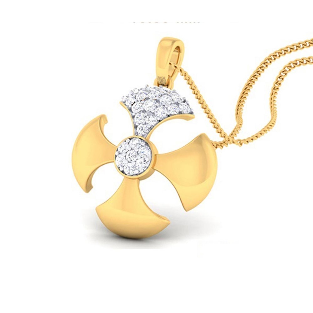 floral diamond pendant