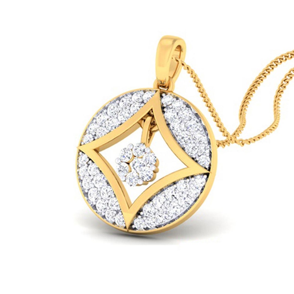 hanging diamond pendant