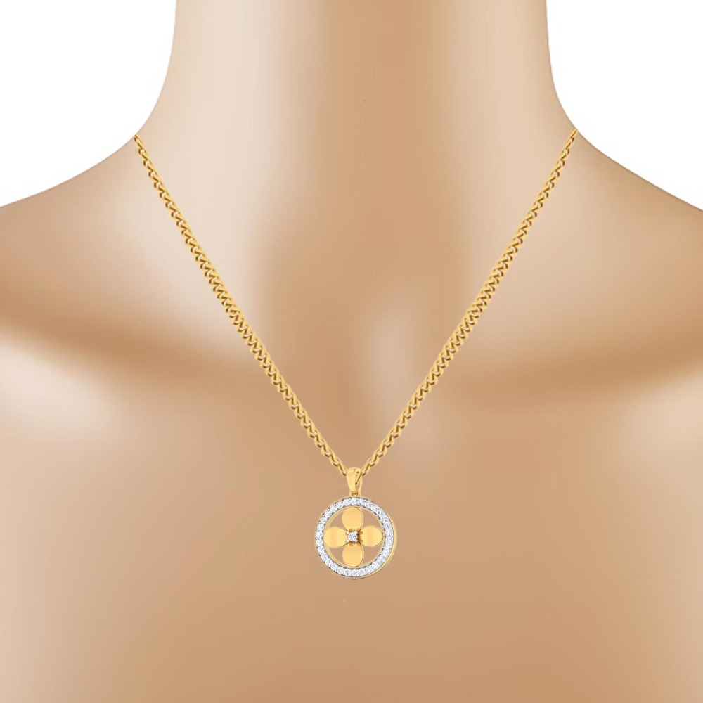 Floral Diamond Pendant - Image 2