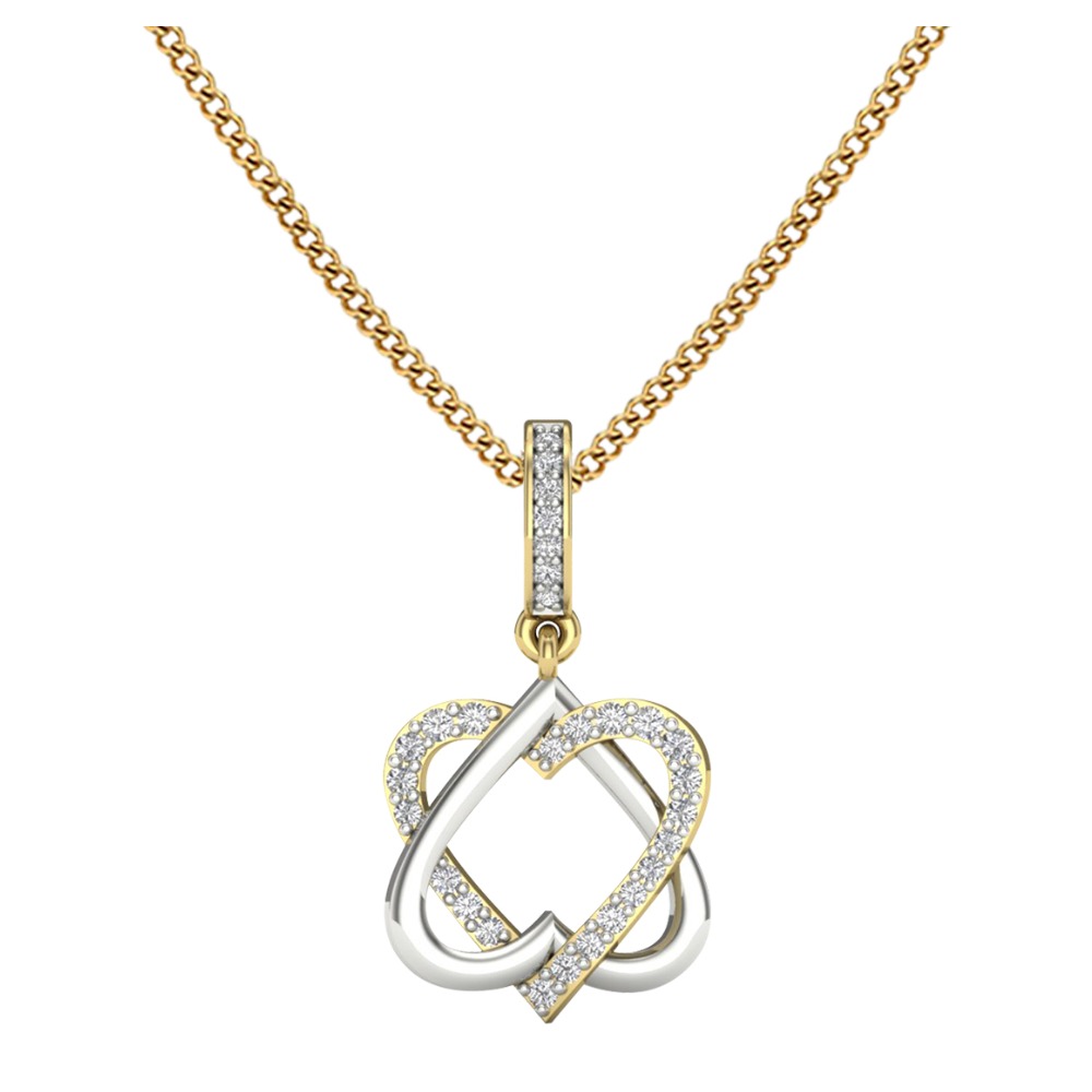 connected heart pendents