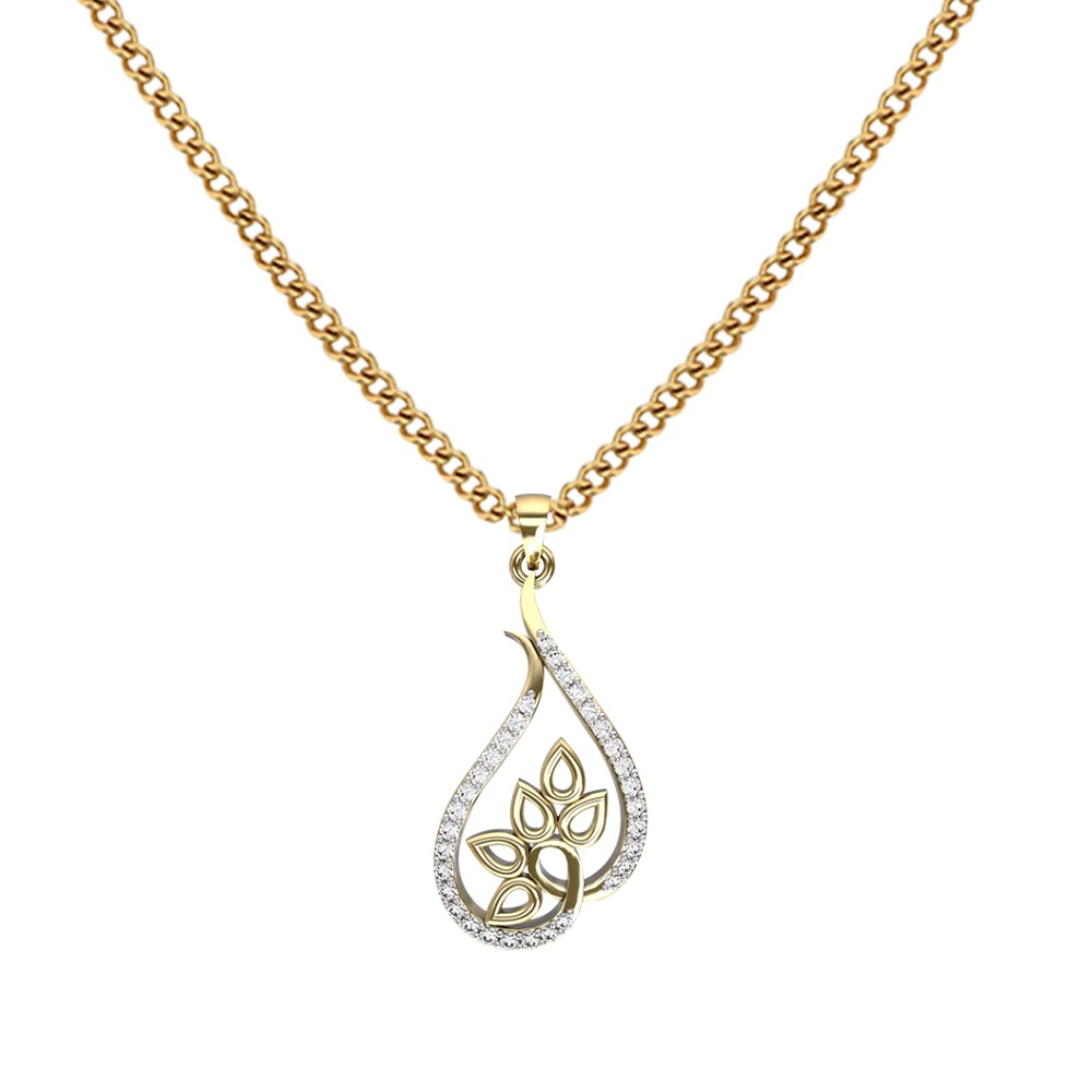 diamond gold pendent