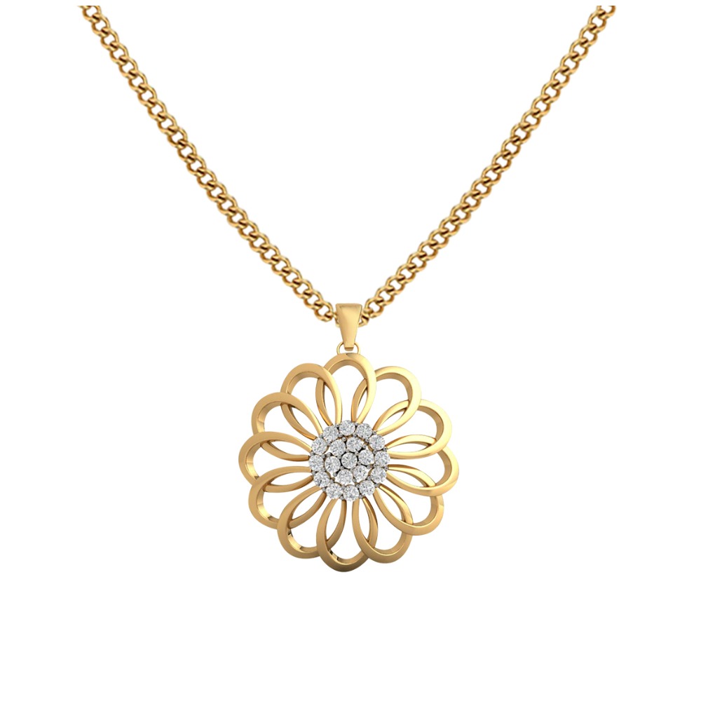 circular diamond pendant