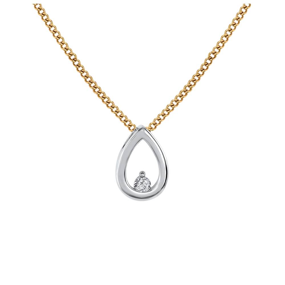 drop trillion diamond pendant
