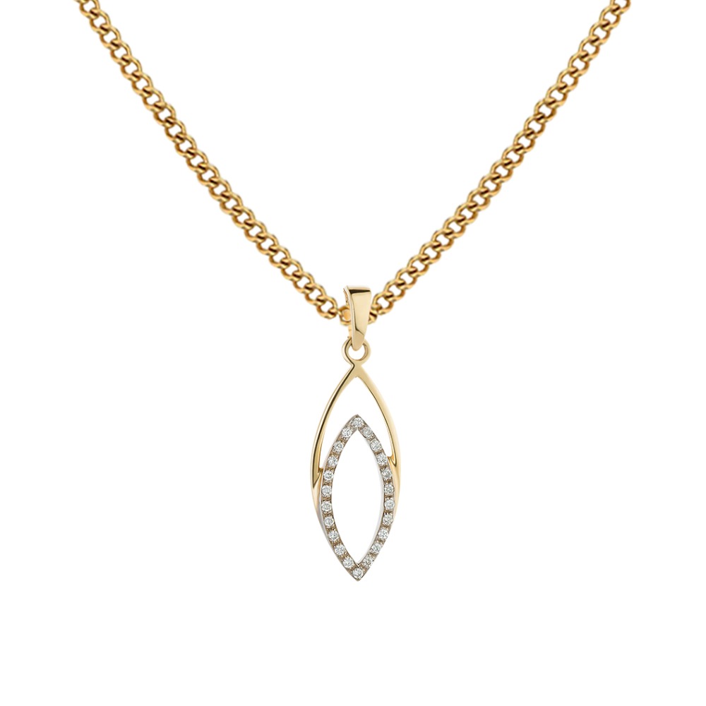 leaf   diamond pendent
