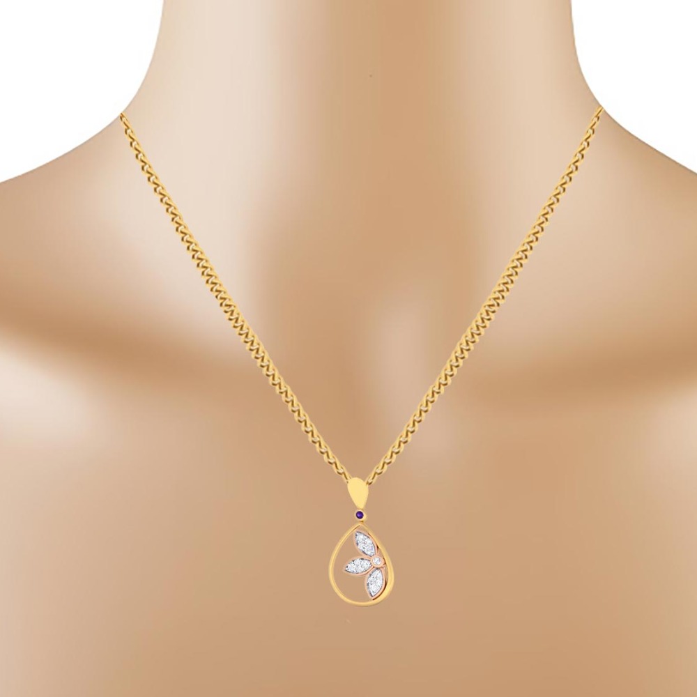 flower inside drop pendant - Image 2