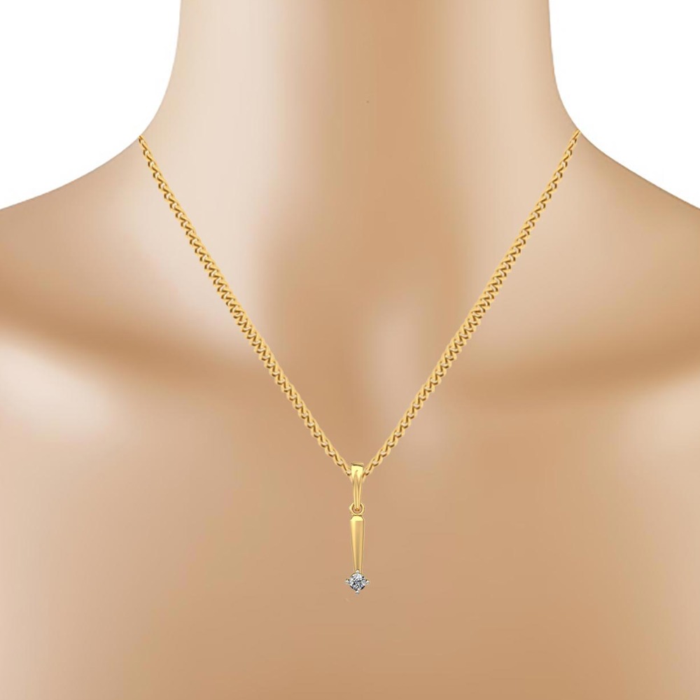 solitaire diamond pendant - Image 2