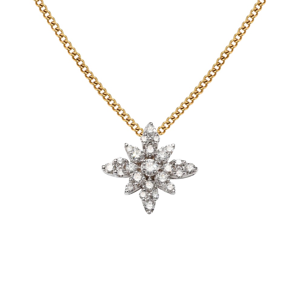 rising star diamond pendent