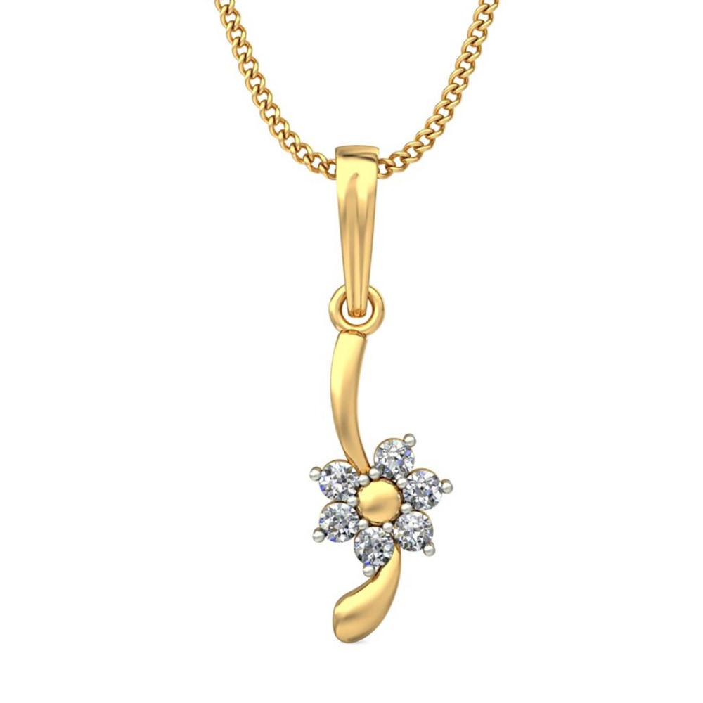 swizzle diamond pendant