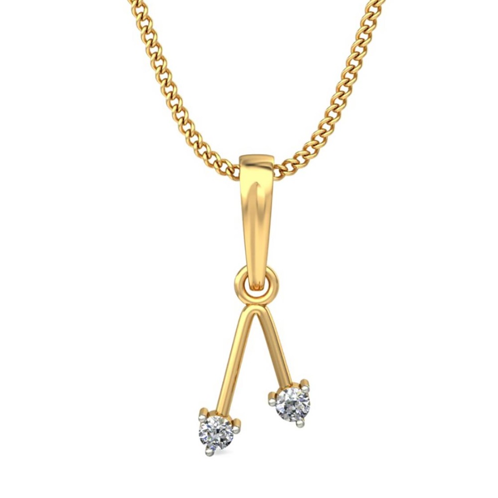 twin diamond pendant