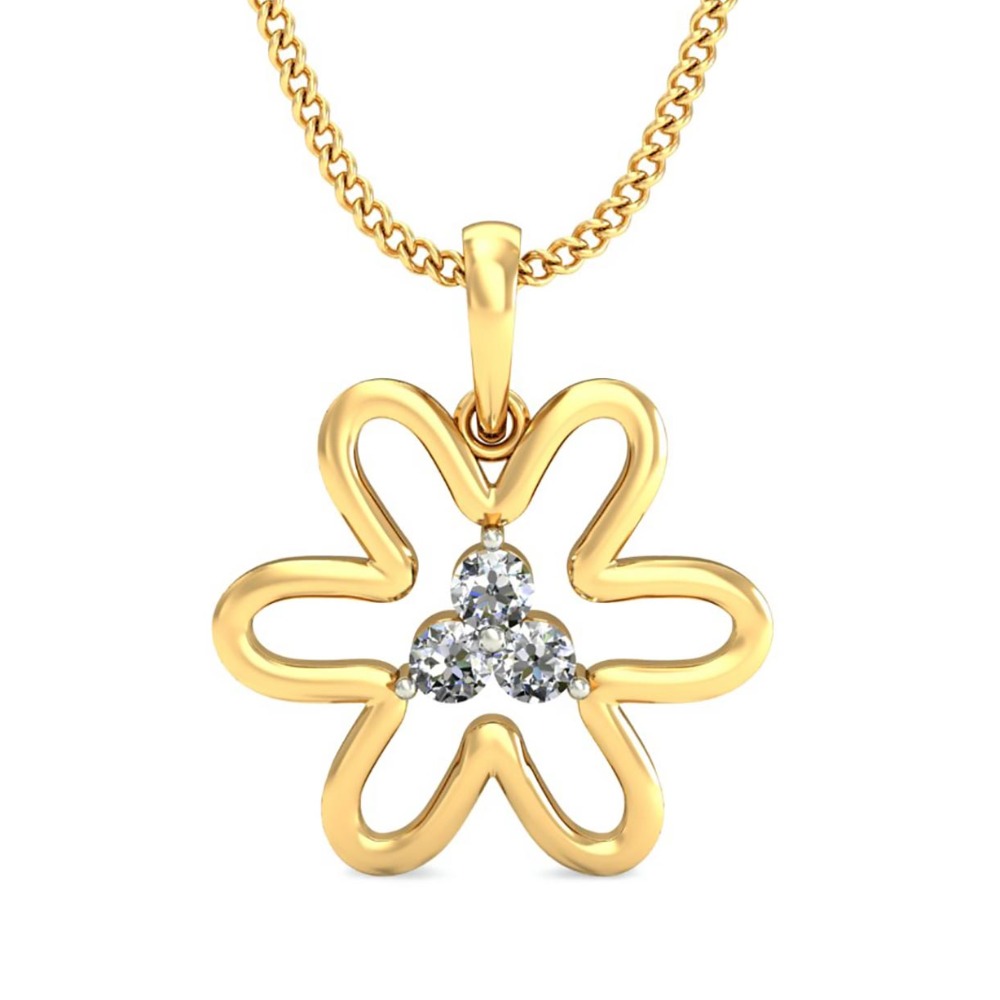 diamond trio pendant