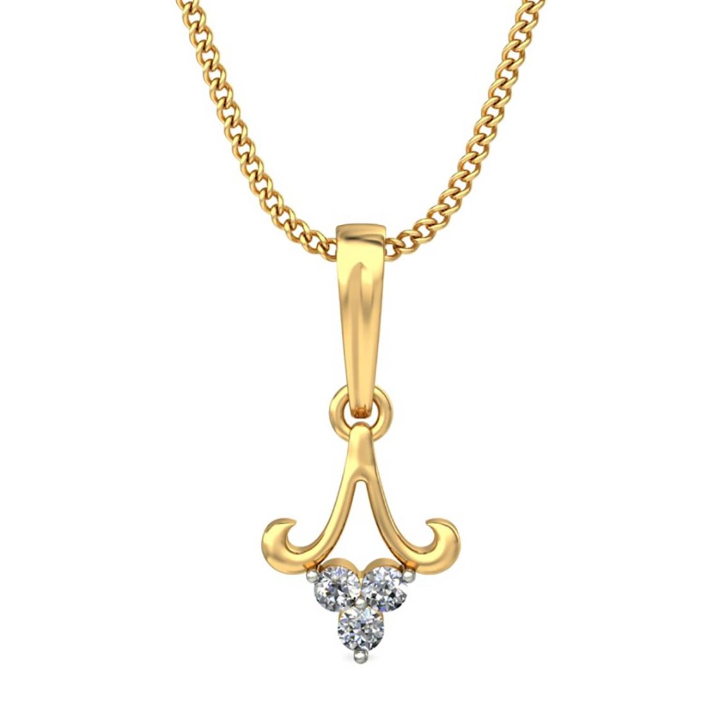 diamond trio pendant