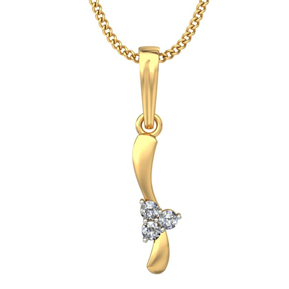 single twist diamond pendant