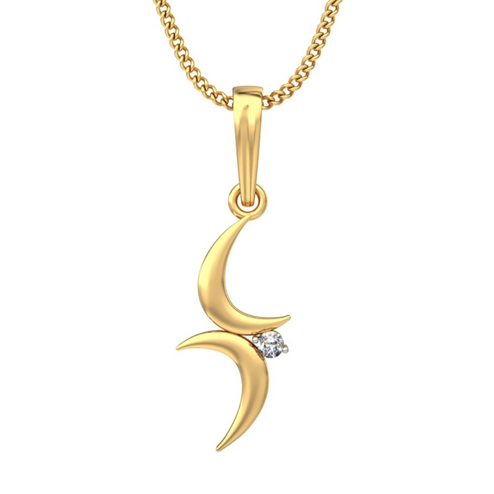 twin half moon pendant