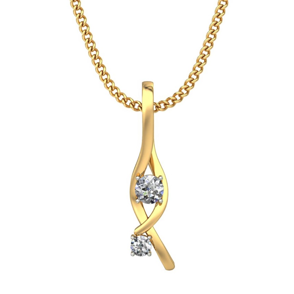 entwined diamond pendant