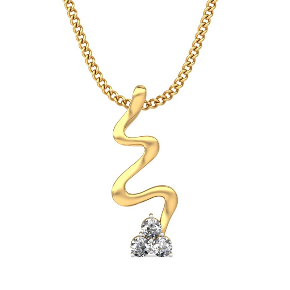 ribbon diamond pendant