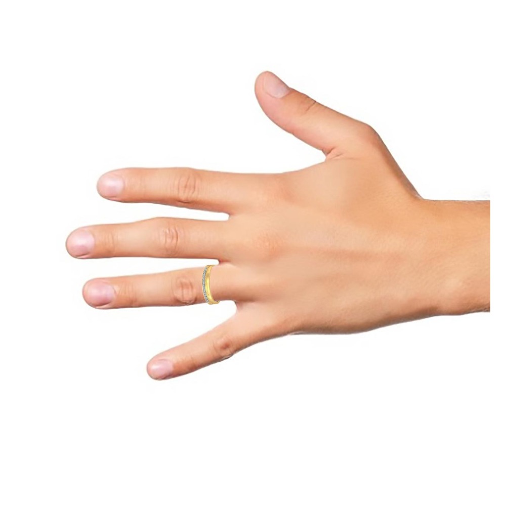 gold diamond gents ring - Image 2