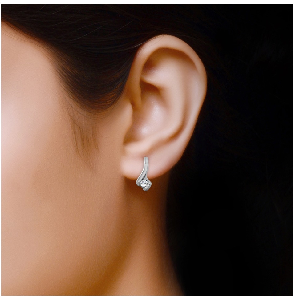 white diamond studs - Image 2