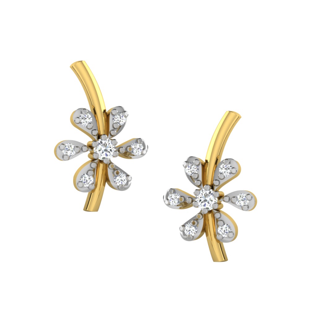 cute leaves studs