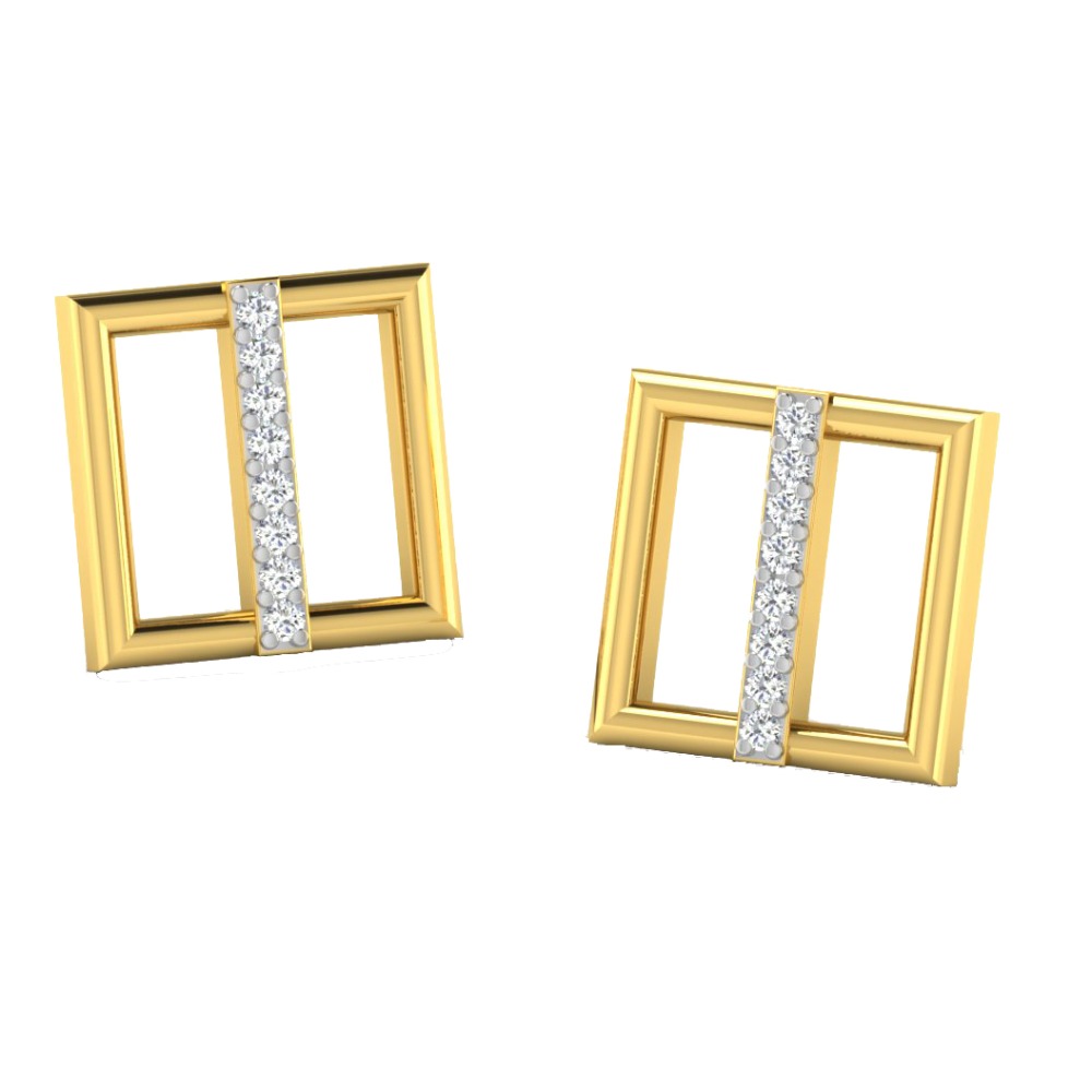 square gold  studs