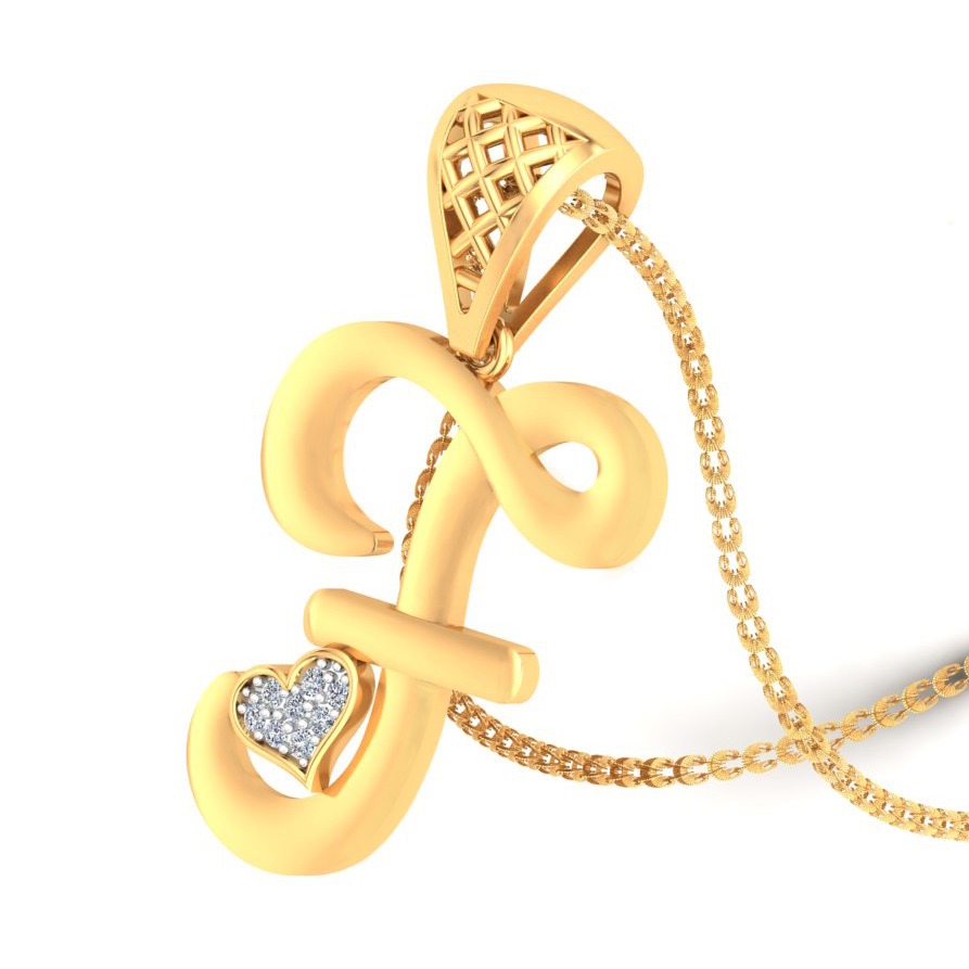initial diamond  pendant