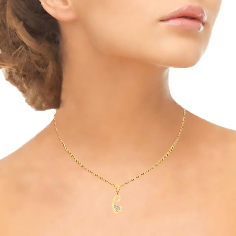 initial diamond pendant - Image 2