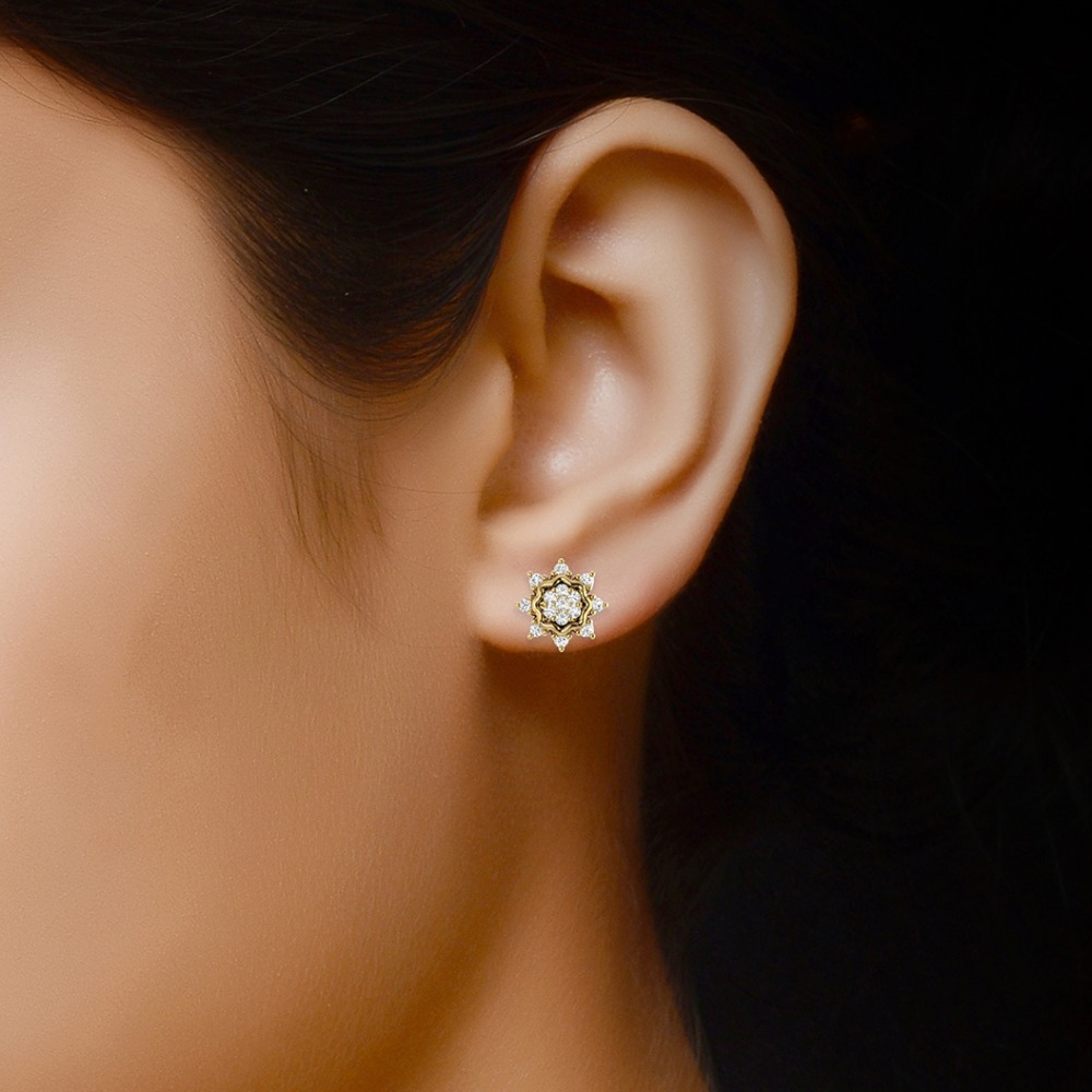 diamond round studs - Image 2