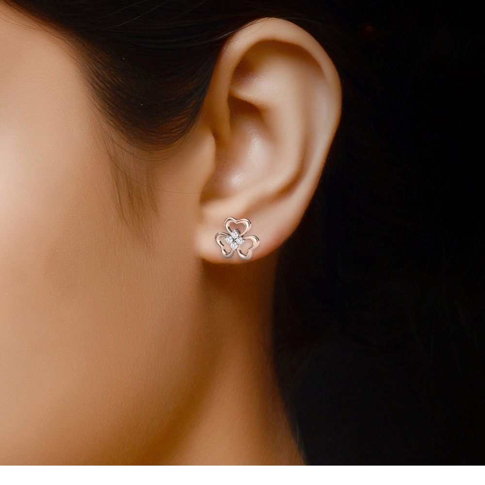 flower rosegold earring - Image 2