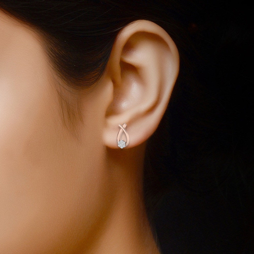 ribbion rosegold earring - Image 2