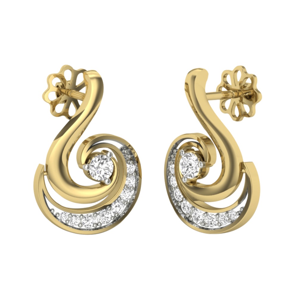 diamond s shaoe earring