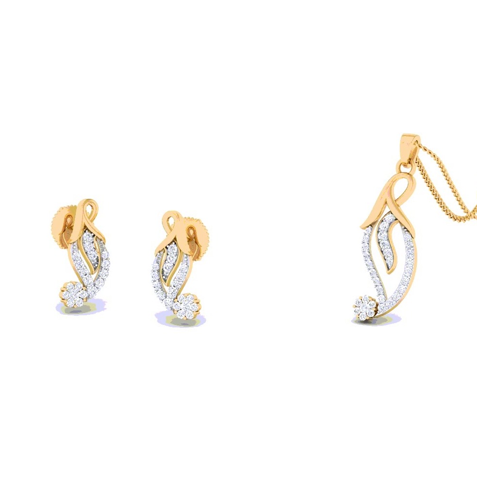 traditional diamond pendant set