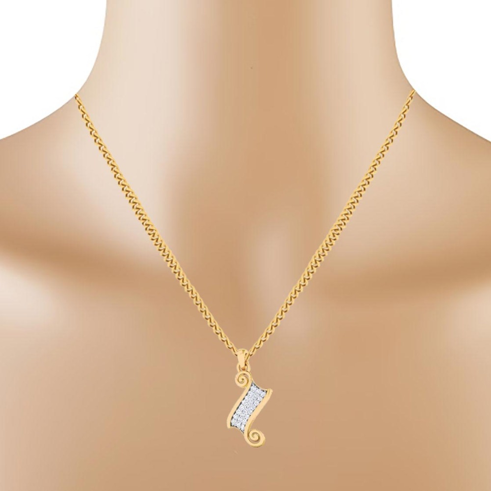 fancy diamond pendant set - Image 2