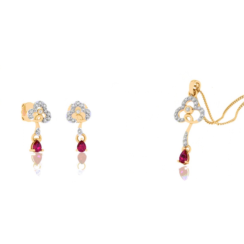 color stone Pendant Set