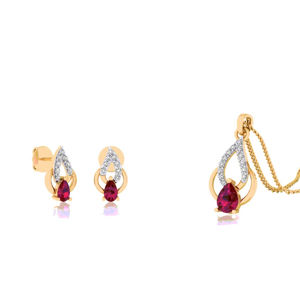 color stone Pendant Set
