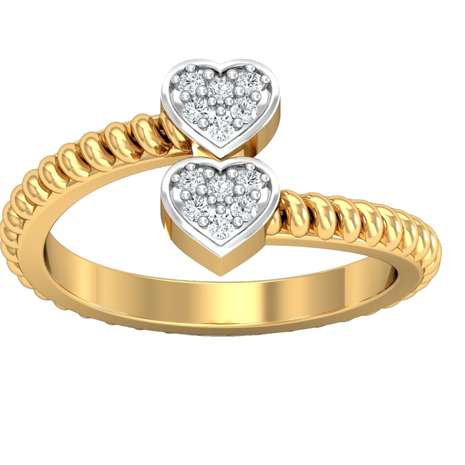 14KT SPRING HEART RING