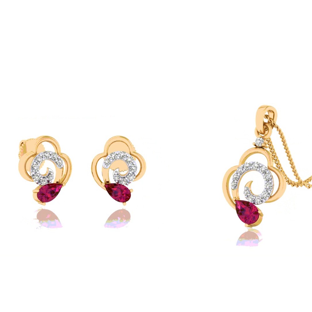 color stone Pendant Set