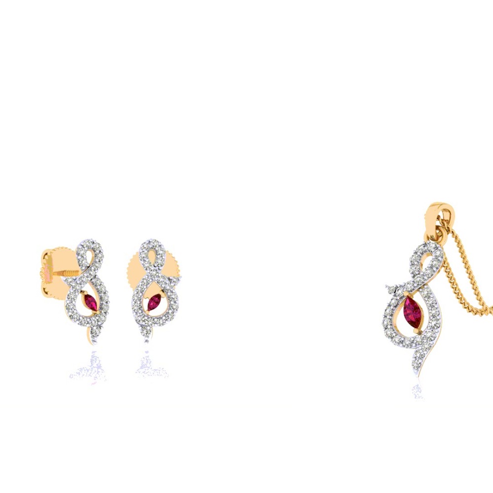color stone Pendant Set