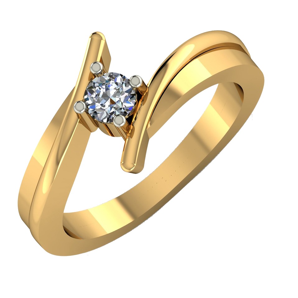 14kt solitaire ring