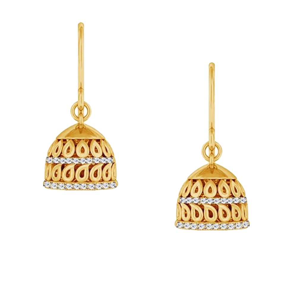long gold jhumki