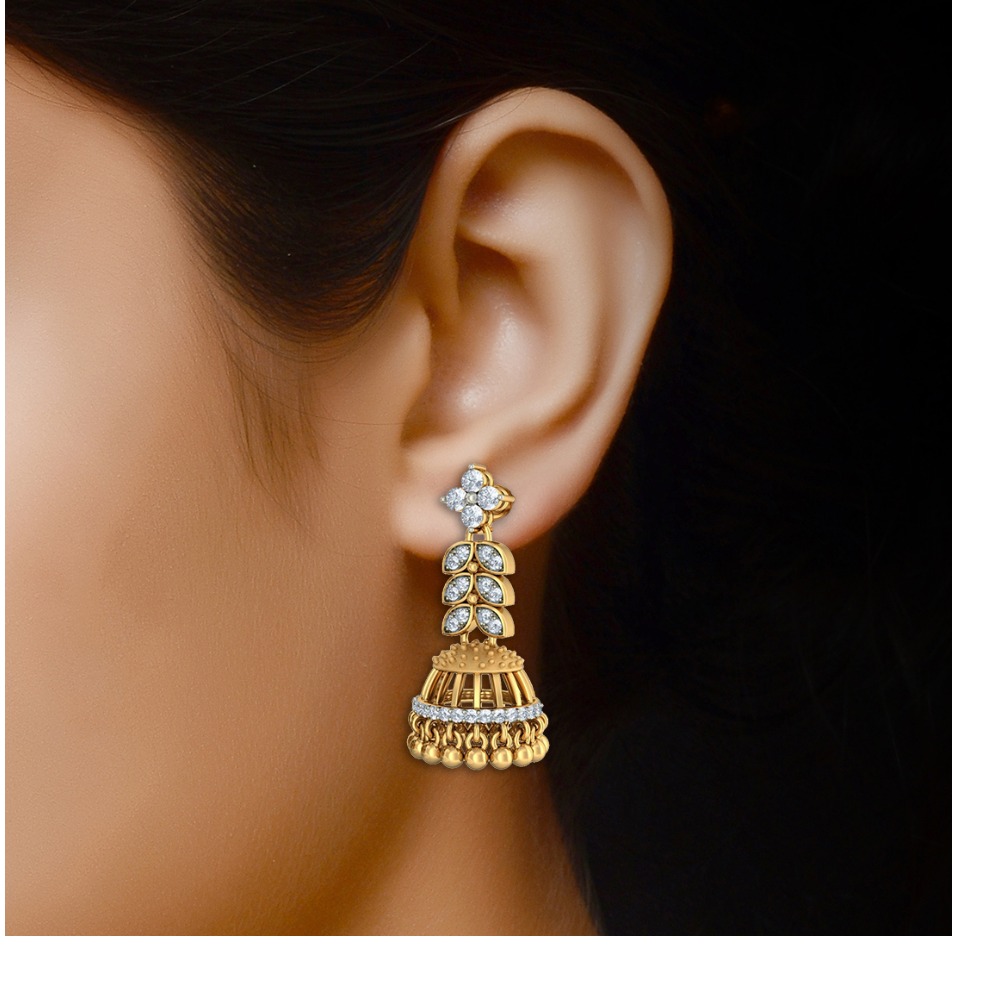 traditonal gold jhumki - Image 2