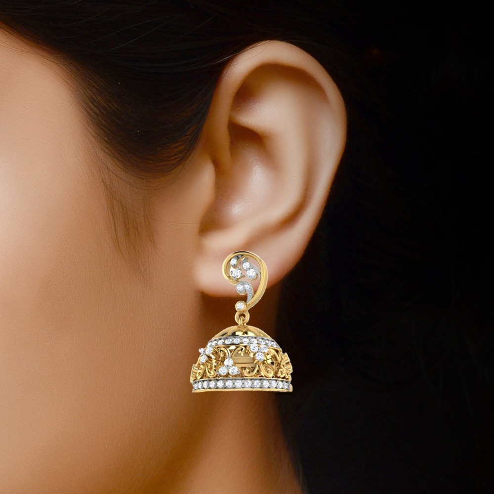 traditional gold jhumki - Image 2