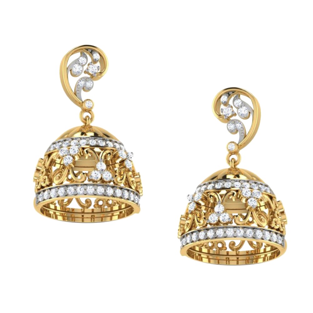 traditional gold jhumki