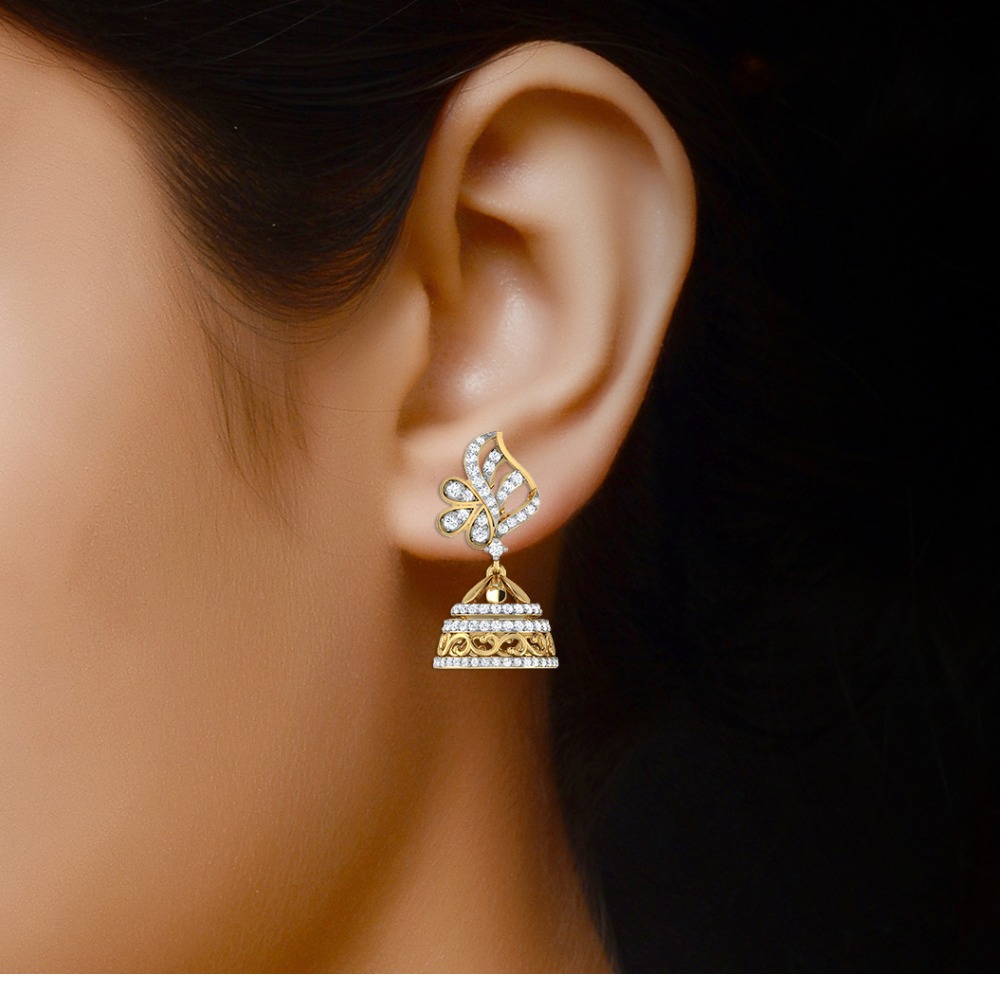 ladies diamond jhumki - Image 2