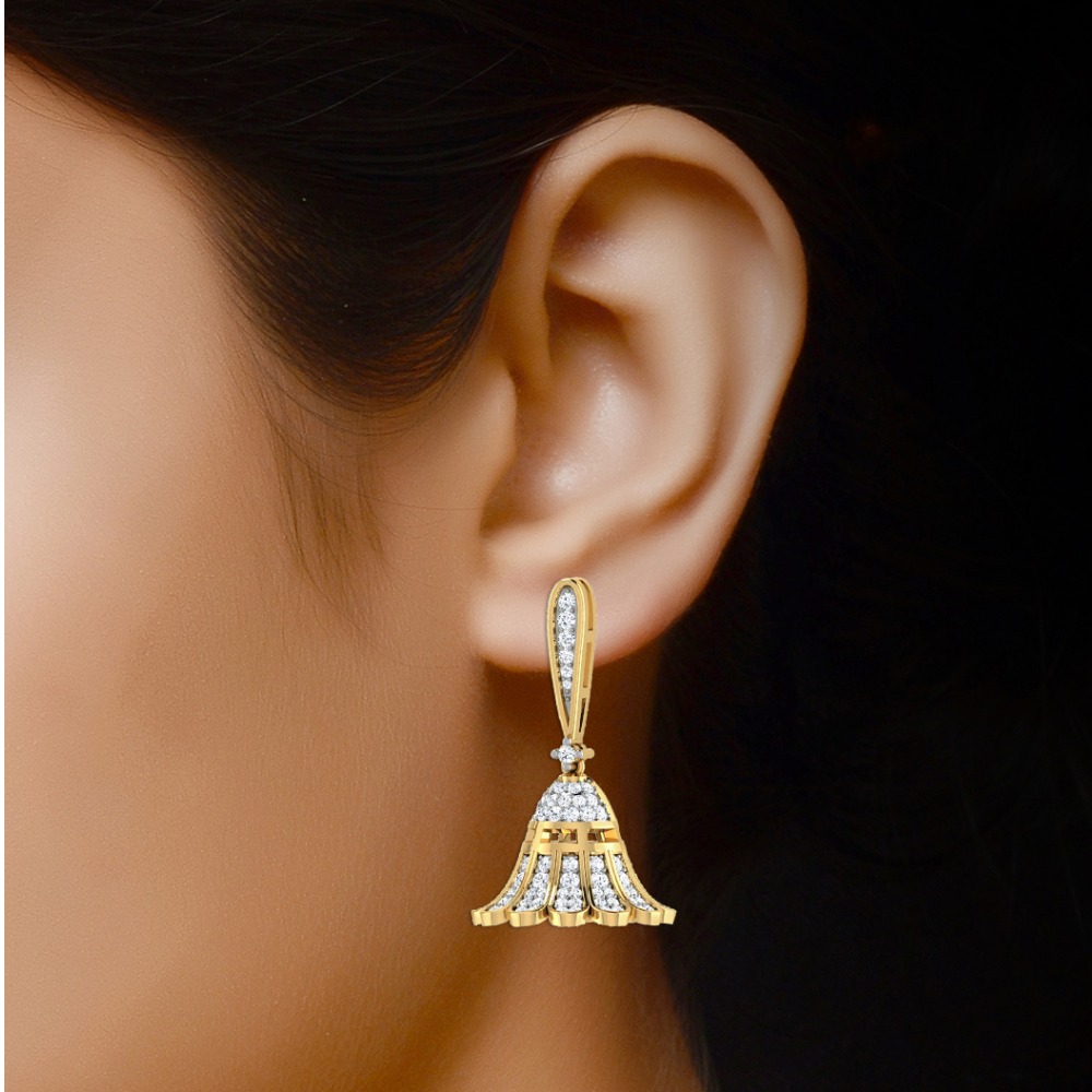 gold small jhumki - Image 2